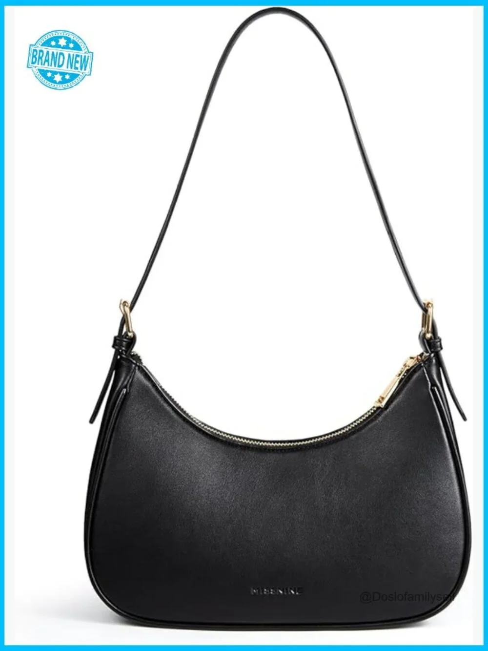 Vegan Leather Hobo Shoulder Bag Small Crossbody Purse Underarm Clutch with
